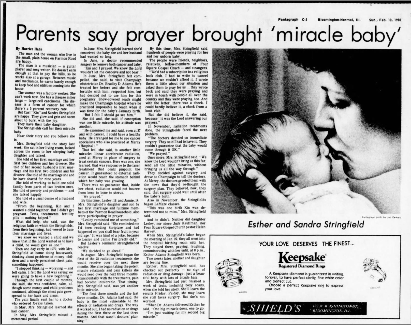 Parents say prayer brought 'miracle baby'